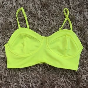 Forever 21 Neon Yellow Bustier